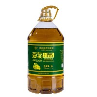愛菊 5L小榨菜籽油 源自哈薩克斯坦油菜籽 壓榨二級 食用油批發